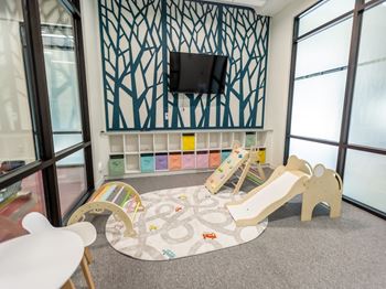 Kids room in gym at the arza apartments